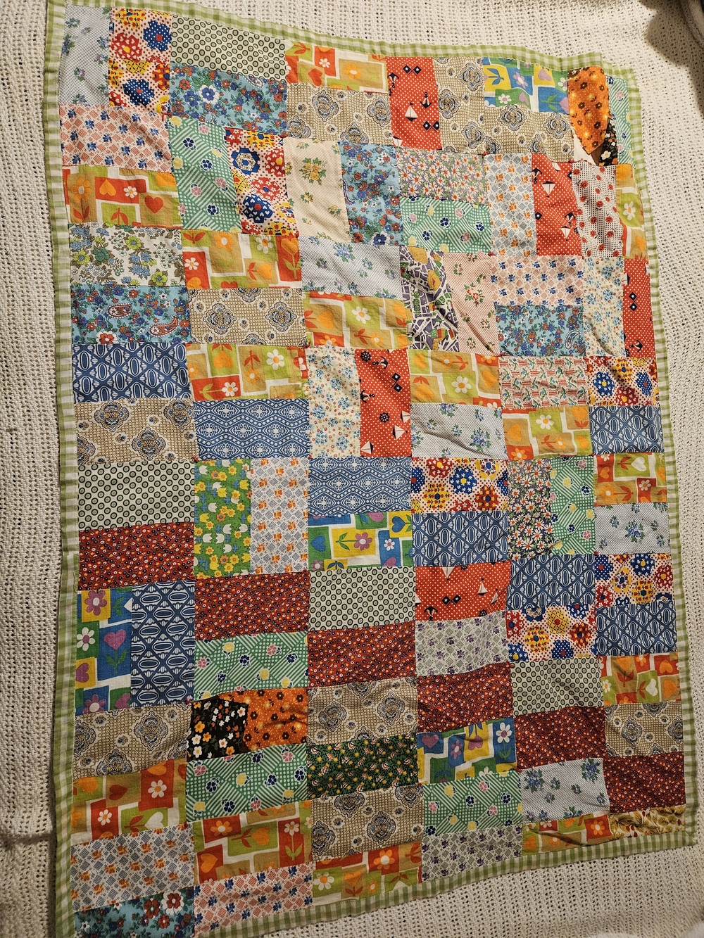 Handmade Vintage Patchwork Quilt Throw